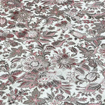 21 color tone silver flower printed lambskins leather flat