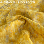 yellow color tone starsnake foiled soft lambskins leather