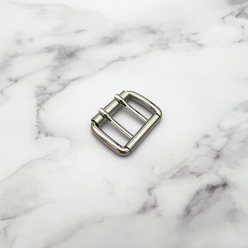 Double Tongue Buckle | Shiny Nickel 35mm